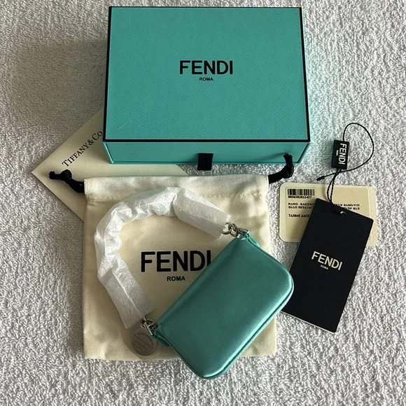 Fendi x Tiffany & Co. Nano Baguette Satin Charm Bag - Picture 3 of 17